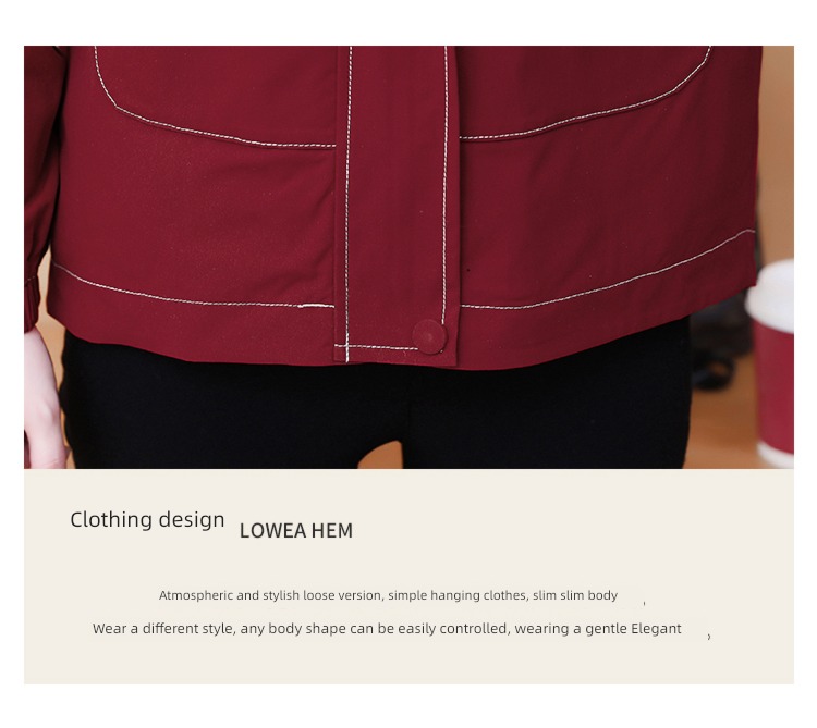 loose coat female Retro Hong Kong flavor cotton work clothes Jacket lamb