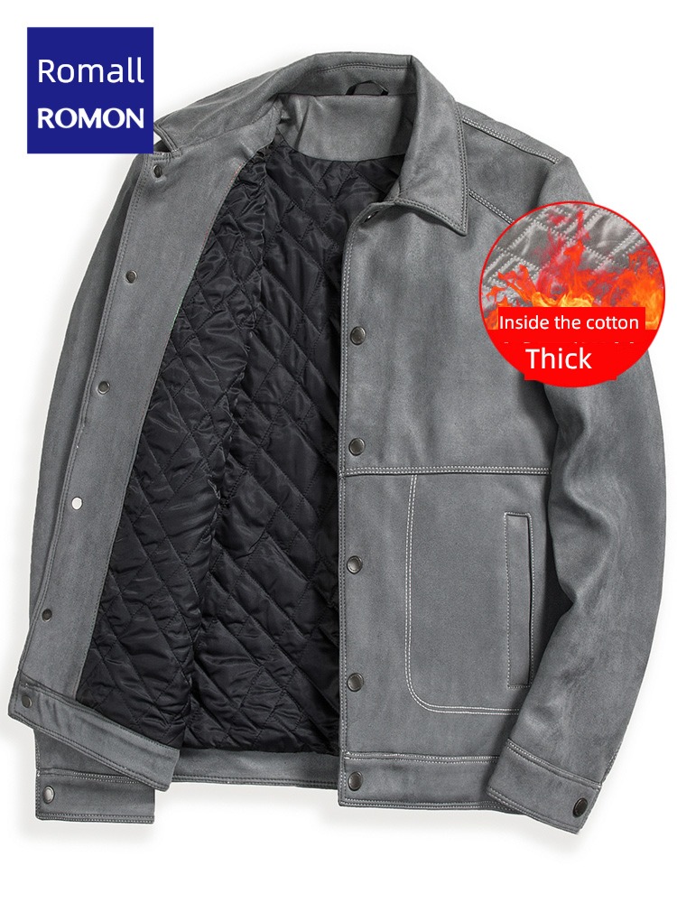 Romon Adding cotton Autumn and winter Lapel keep warm loose coat Jacket