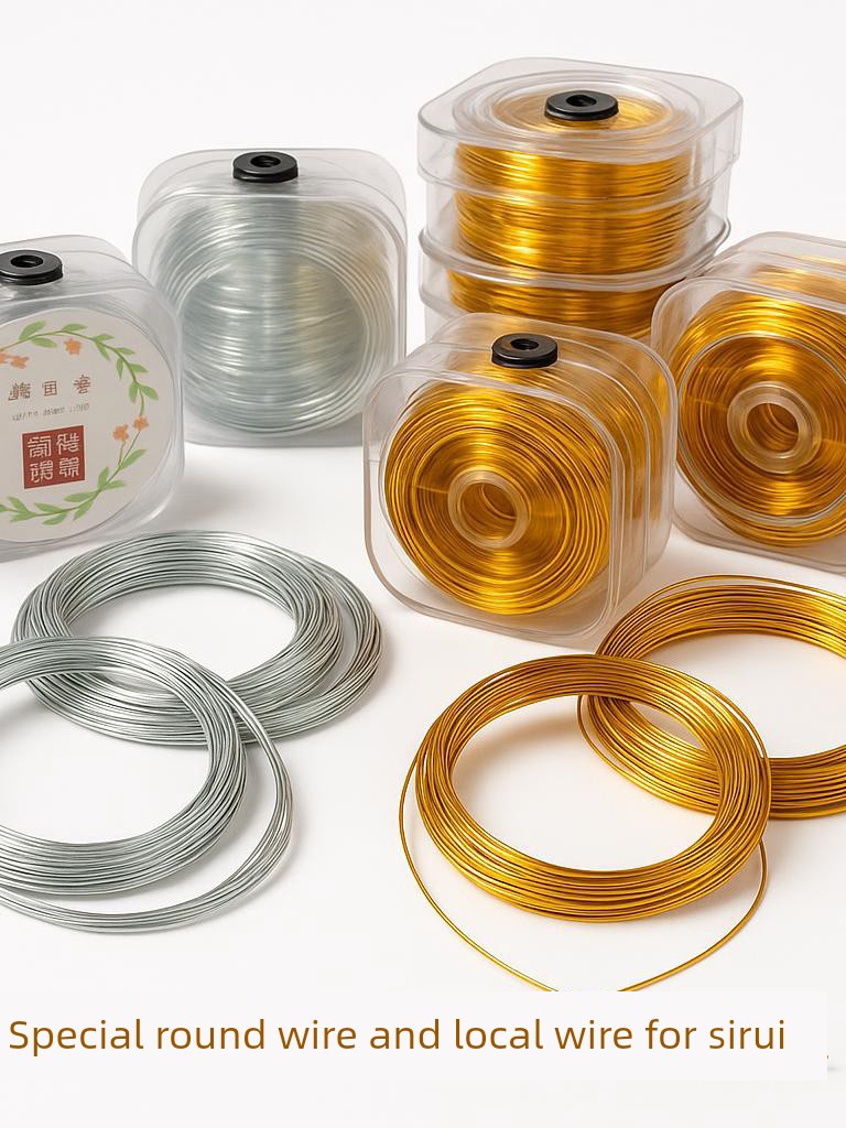 Cloisonné Enamel Painting DIY Handmade Colored Sand Painting Materials Gold Wire Silver Wire Flat Wire Aluminum Oxide Wire Silver Thread Imitation Copper Wire