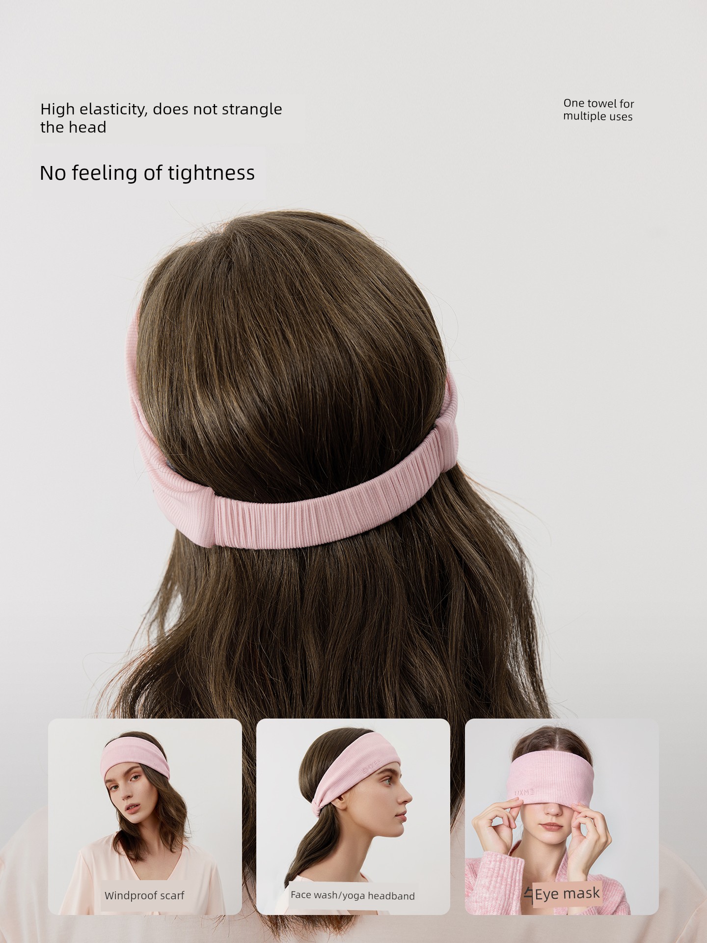 Manxi Bamboo Fiber Postpartum Headscarf for Pregnant Women, Windproof Head Protection, Solid Color Postpartum Headband, Non-Tightening after Delivery — 4