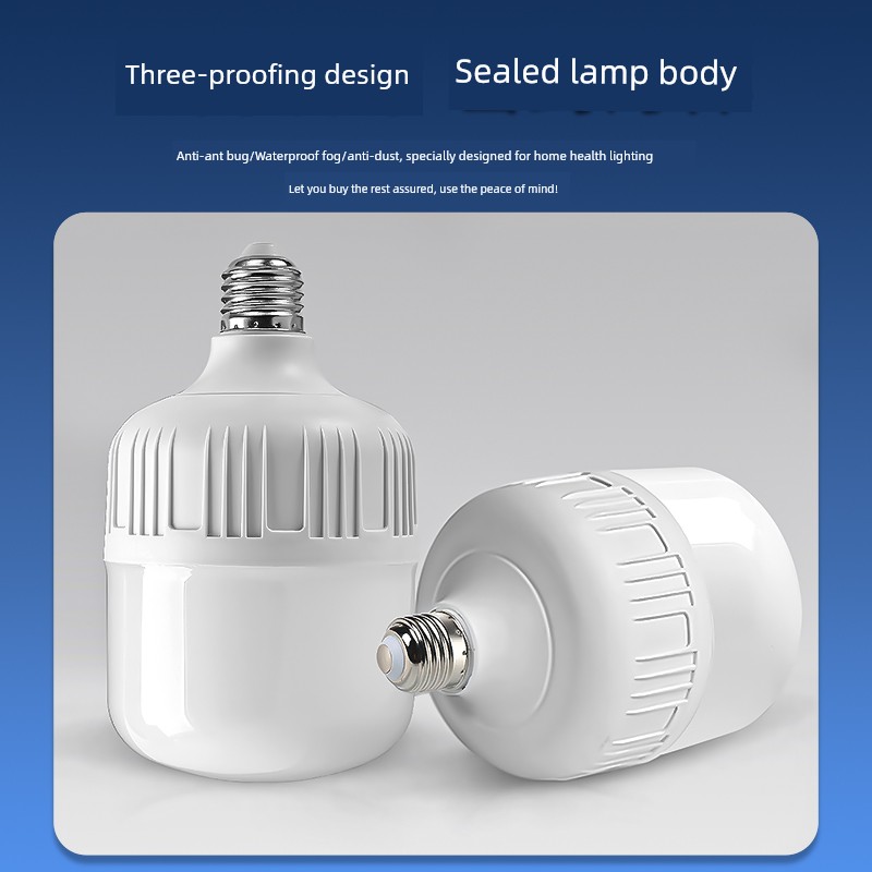LED Bulb E27 Screw For Home Factory Lighting Energy Saving Super Bright Indoor Thread High Power White and Yellow Warm Light Globe