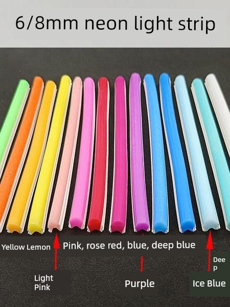 6mm Second-Generation Split Neon Light Strip Hot-Selling 8mm Silicone Light Guide Strip 3Rd Generation Flexible Light Strip
