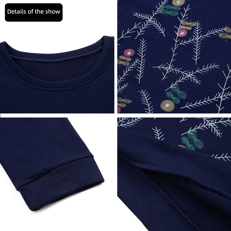Autumn clothes Plush ma'am T-shirt pure cotton Undershirt Sweater