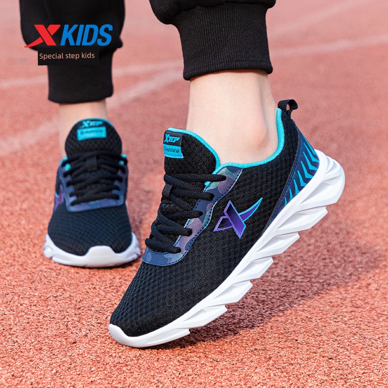 Tebu Black Autumn Mesh Breathable Kids Sneaker — 7