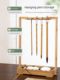 Meilin Pencil Holder Brush Hanging Nanzhu Solid Wood Shelf New Chinese Multifunctional Simple Student Calligraphy Supplies Storage Storage Shelf Creative Desktop Ornaments Study Four Treasure Set Display Shelf