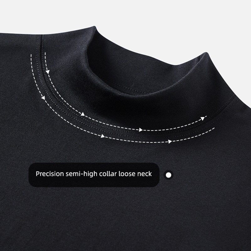 white Half high collar Undershirt female Autumn and winter Inner lap jacket Pounds pure cotton Long sleeve T-shirt just shoulder Sweater Pullover