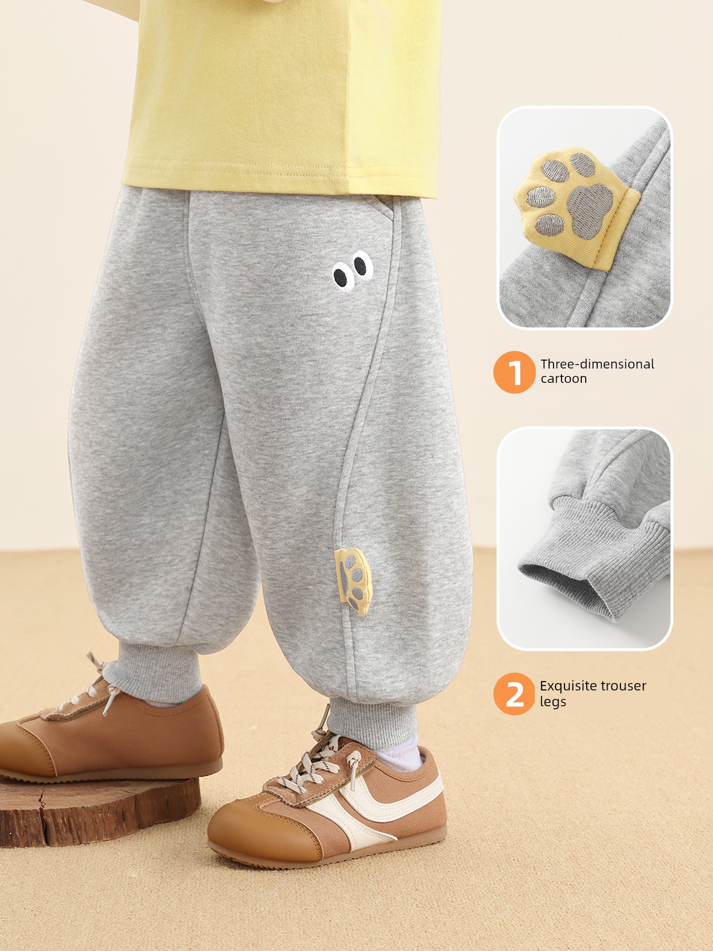 Kaka Panda Boys' Pants Autumn Outfit Children's Spring and Autumn Cartoon Casual Sweatpants Baby Girls New Style Long Pants — 4