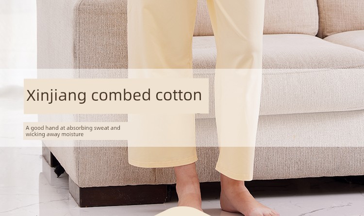 Postpartum Clothing, Summer Pure Cotton Thin Style, Sweat-Absorbent, Postpartum, with Breast Pads, Maternity Pajamas, Short-Sleeved, Breastfeeding — 11