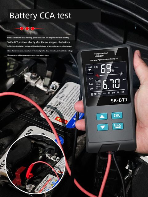 SNICO battery detector 12V/24V voice broadcasting remaining life internal resistance voltage