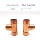 Promotional copper tee specifications 6.3576 copper equal diameter tee central air conditioner copper tube welding accessories joints