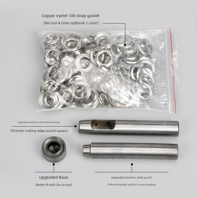 气眼扣安装工具套装空心铆钉皮带打孔吊牌扣眼鸡眼扣手工手敲模具