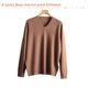 Niu Niu's autumn and winter style men's merino wool V-neck simple bear long-sleeved pullover sweater 6139