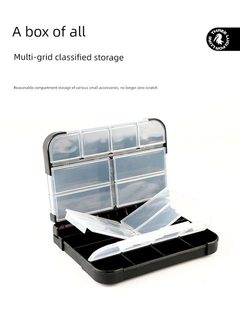 Three Cormorants Luya Accessories Storage Box Double-sided Pin Box Accessories Box Fish Hook Box Small Accessories Box Sequin Box