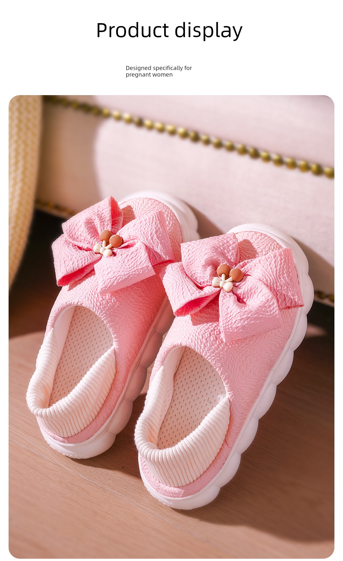 Postpartum Shoes for Summer, Thin Style, Soft Sole, Non-Slip, Closed Heel, Thick Sole, Indoor Home Slippers, Cotton Slippers for Spring and Autumn, — 17