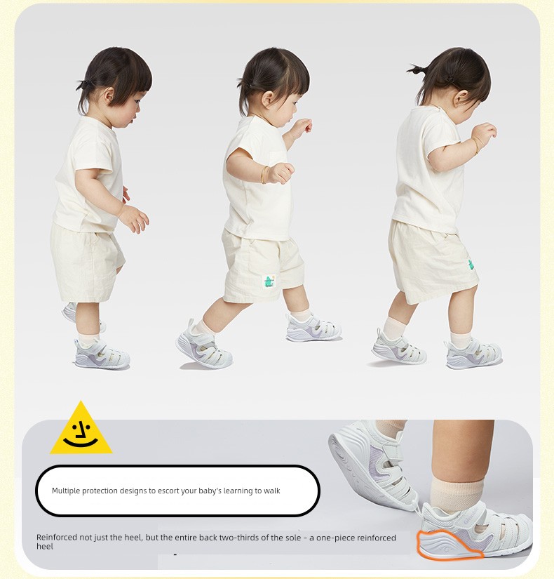 Jinopu Functional Shoes for Summer, Infants and Toddlers, Pre-Walking, Refreshing and Simple, Pampering Series, Key Shoes Gb2198 — 4