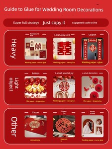 Wedding-Specific Masking Tape, Non-Marking Adhesive Tape That Doesn'T Damage Walls, for Wedding Room Decoration, Leaves 