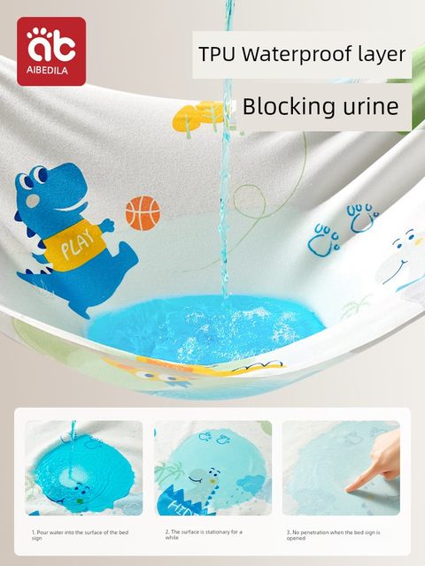 Cribs, bedding, pure cotton, type A kindergarten bedding, mattress cover, baby splicing sheets, waterproof and urine-proof