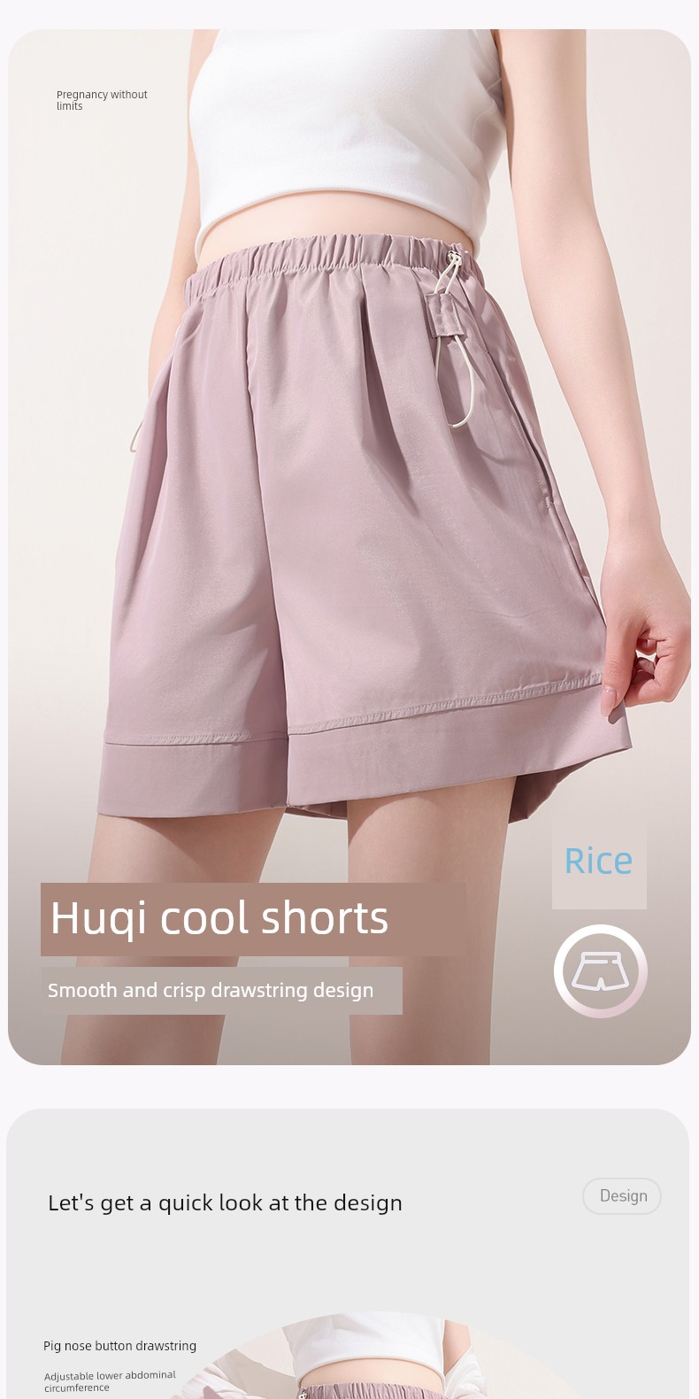 Maternity Leggings for Summer, Casual Yamamoto-Style Pants, Summer Style Without Belly Support, Five-Point Wide-Leg Pants, Maternity Summer Shorts — 1