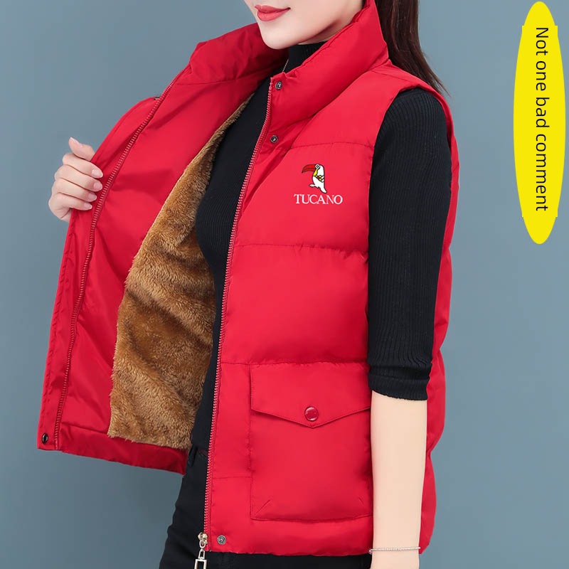 Plush thick Autumn and winter have cash less than that is registered in the accounts Women loose coat Vest