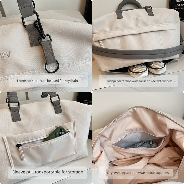 Travel bag for women, fashionable, large capacity short-distance travel storage luggage bag for men, lightweight crossbody sports gym bag