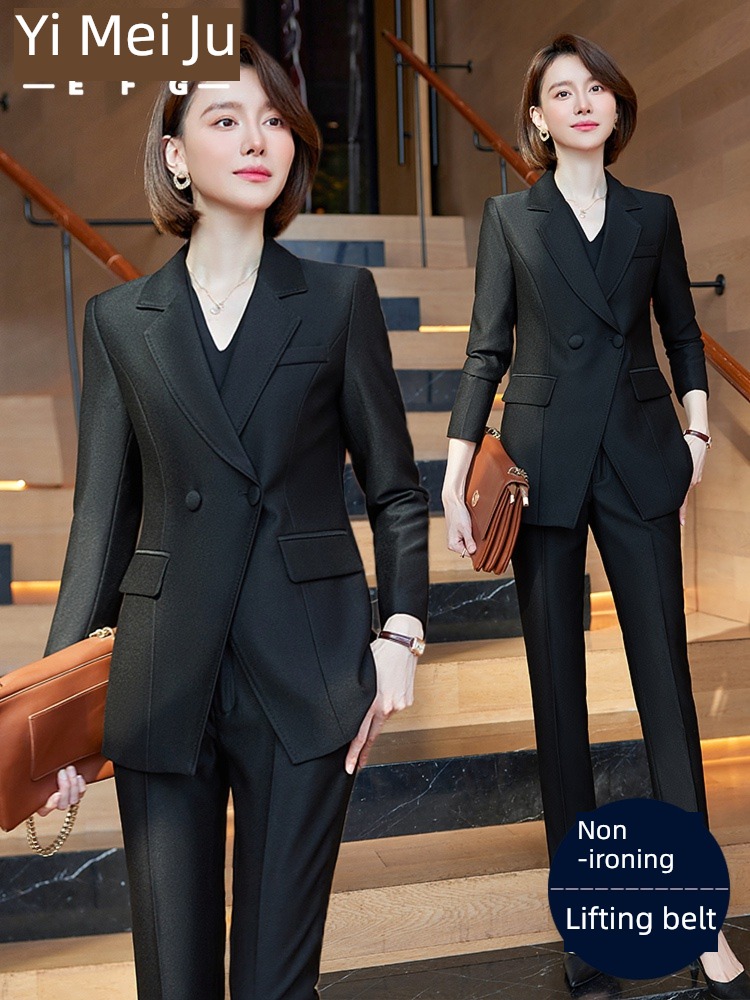 loose coat female Autumn and winter interview temperament suit loose coat