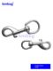 304 stainless steel single-head hook double-head P-hook submersible chain head universal rotating chain spring buckle pet dog hook hook