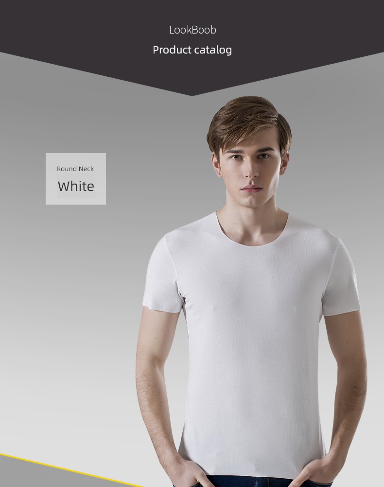 modal  man V-neck Tight fitting Undershirt Short sleeve T-shirt