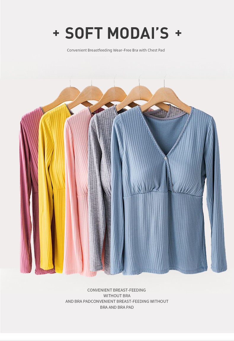 Confinement Clothing Autumn Clothes Inner Match Thin Modal Bottoming Shirt — 2