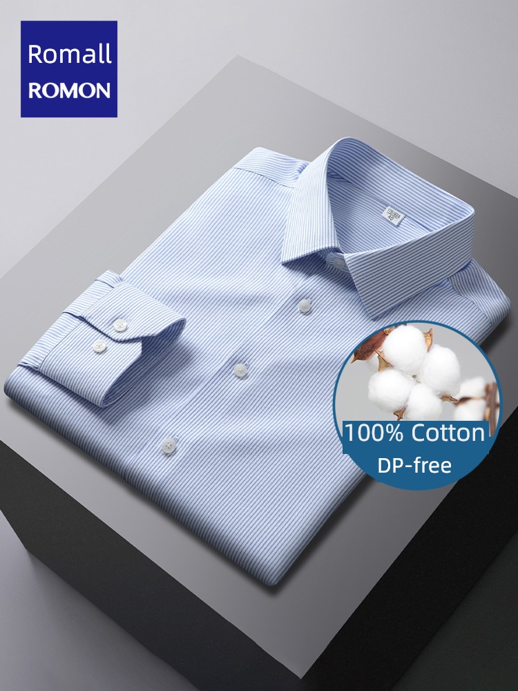 DP Romon Easy to take care of business affairs Long sleeve work clothes shirt