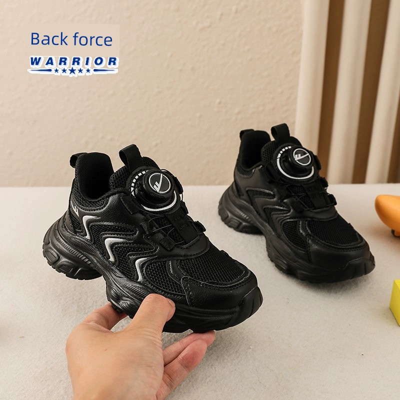 Warrior Kids Campus Rotating Buckle Breathable White Shoes — 8