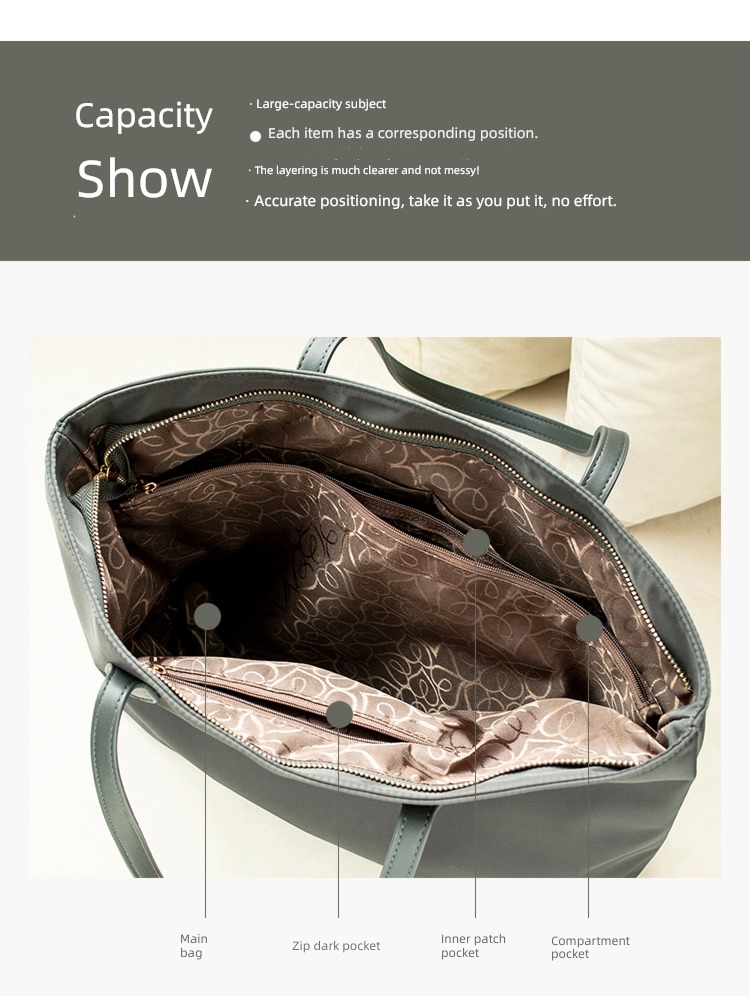 go to work One shoulder nylon waterproof reticule Commuter Bag