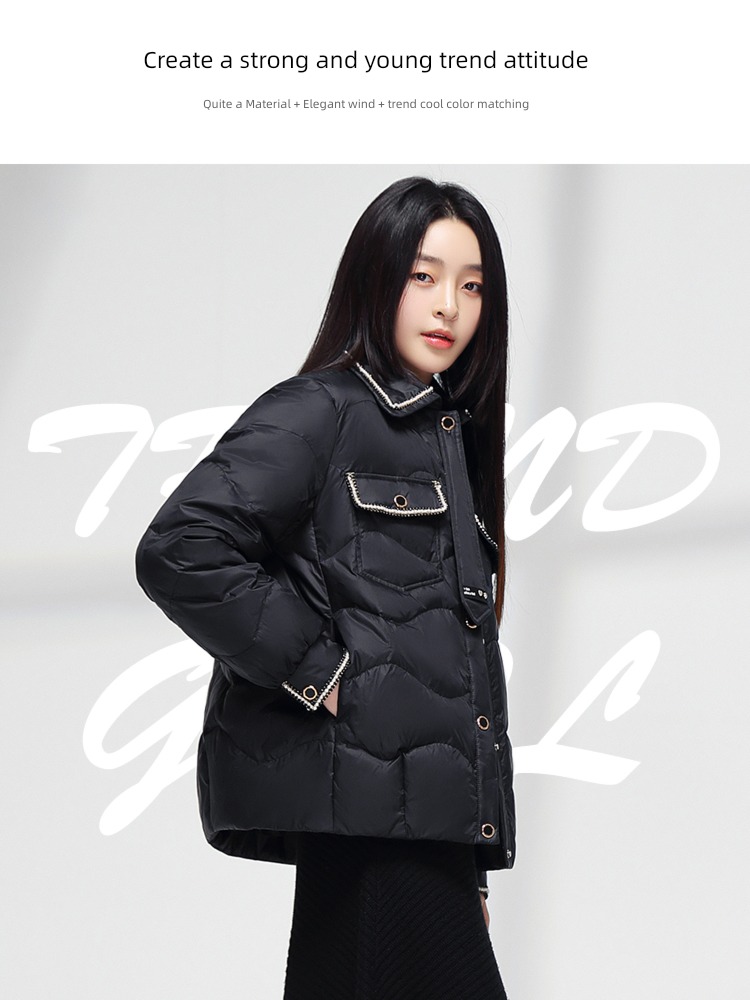 Little fragrance Yalu have cash less than that is registered in the accounts Lapel Frivolous Down Jackets