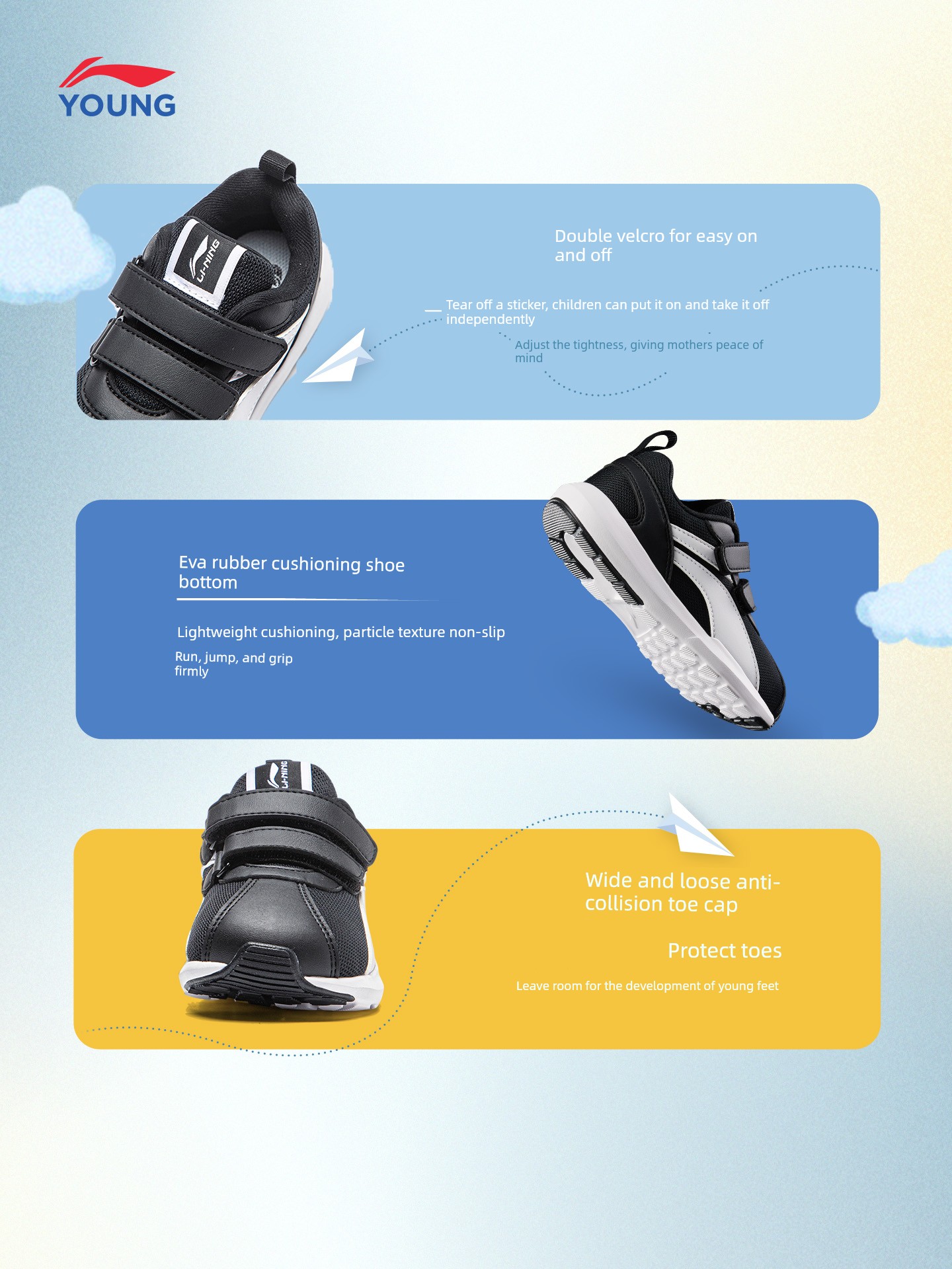 Li Ning Spring and Autumn Argan Kindergarten Baby Sneakers — 3