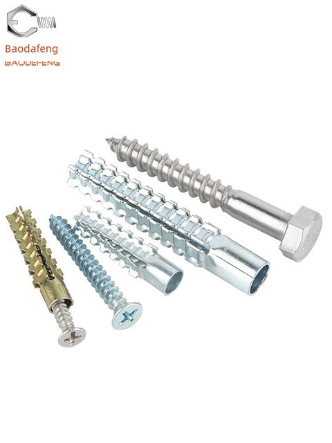 Iron serrated gecko expansion screw metal expansion tube nail anti-loose cement wall lightweight brick hollow brick self-tapping screw