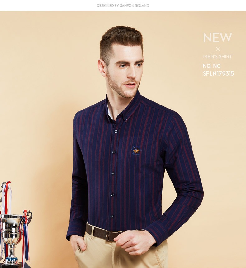 Broken code Clearance Sanding Long sleeve leisure time lattice shirt