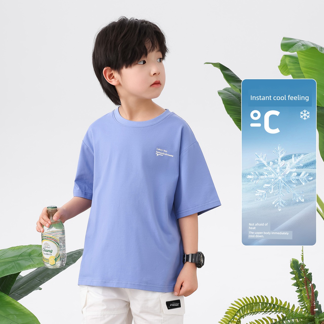 Zuoxi Children's Clothing Boys' T-Shirt Short-Sleeve Kids' Summer Top 2026 New Model Boys' Big Kids Summer Cool Half-Sleeve Shirt — 3