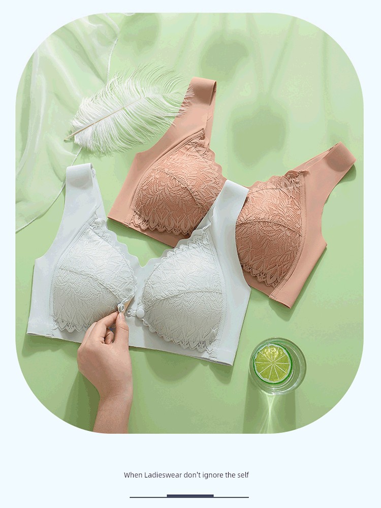 Vest Breastfeeding Intimates Push up and Anti-Sagging Breast Milk Period Maternity Bra Postpartum Feeding Front Buckle Thin Bra