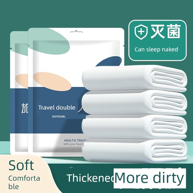Travel disposable bed sheets, quilt covers, quilt covers, quilt covers, four-piece sets, travel hotel double bedding, dirty bath towels