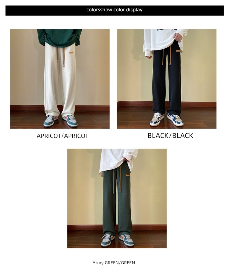 leisure time Plush High street Sagging sensation Autumn and winter American style trousers