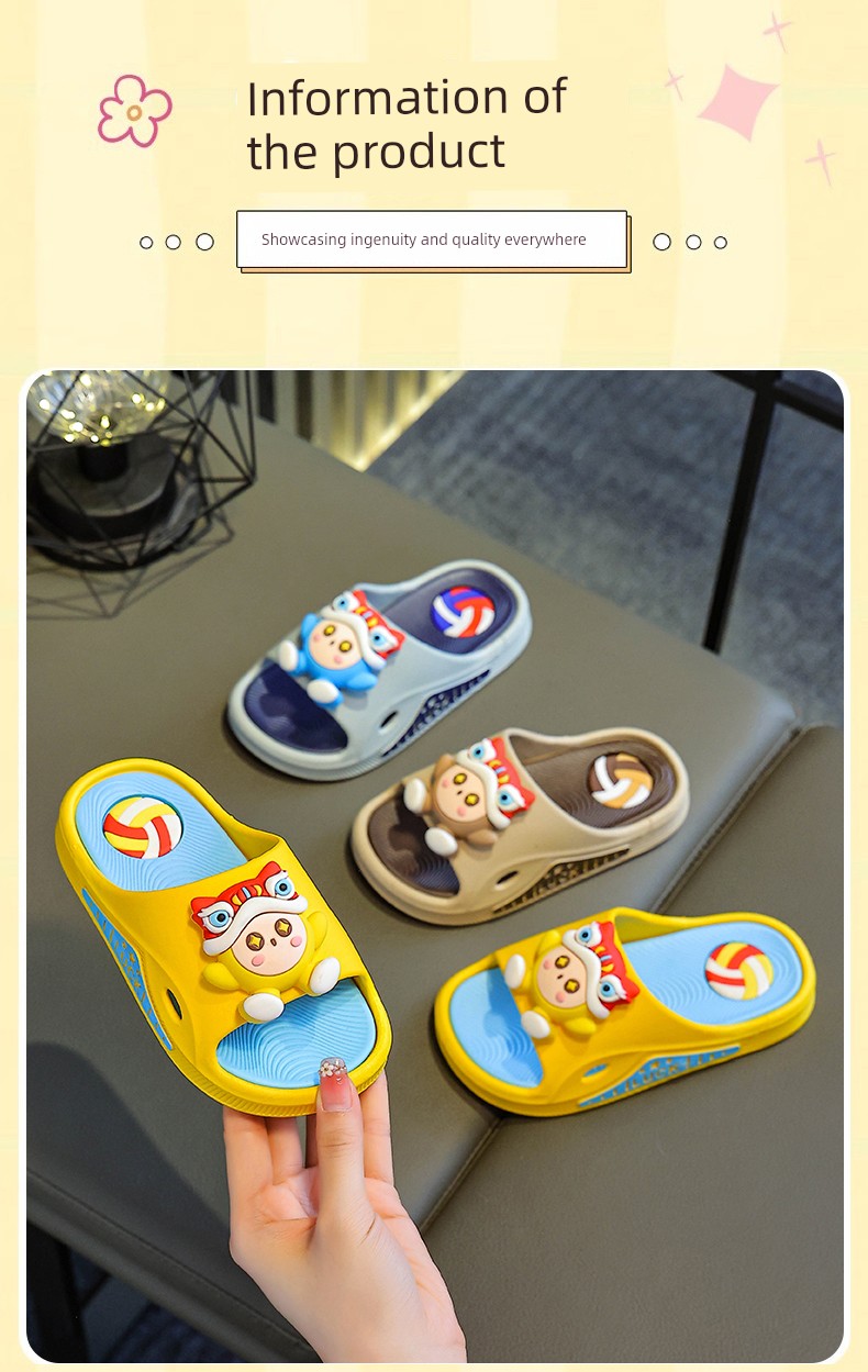 Children's Slippers for Boys, Summer 2026 New Model, Cute Cartoon Design for Girls, Non-Slip Thick-Soled Sandals for Older Kids — 2