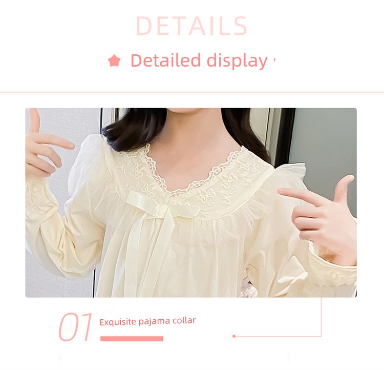 2026 New Long-Sleeved Princess-Style Autumn Home Wear Set for Older Girls, Children's Pajamas for Girls, Spring and Autumn Style — 5