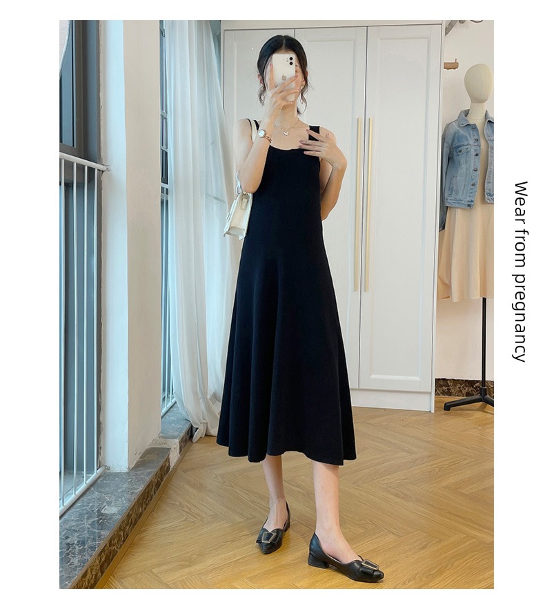 Show thin High waist A word have more cash than can be accounted for Over the knee Vest skirt pregnant woman