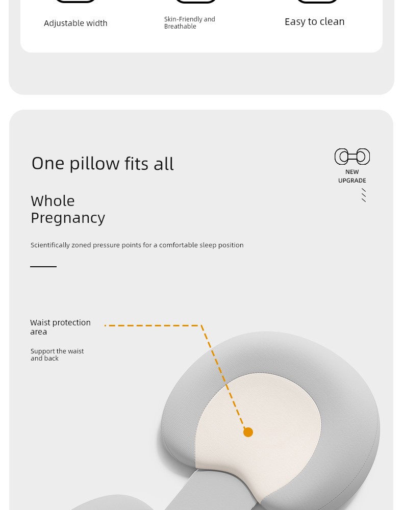 Nila Side Sleeping Pillow for Pregnant Women, Pregnancy Side Sleeping Pillow, Waist Support Side Sleeping Pillow, Belly Support Memory Pillow, Relieve — 4