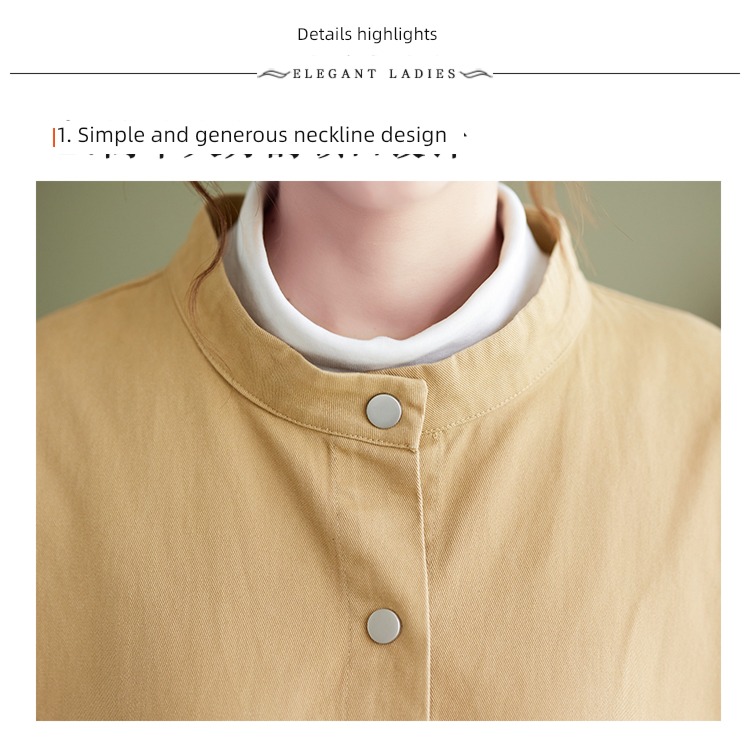 Fat sister Medium and long term Early autumn Casual and versatile Windbreaker