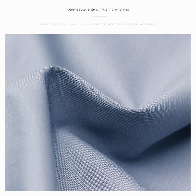 grey Long sleeve spring formal wear No iron Self-cultivation shirt
