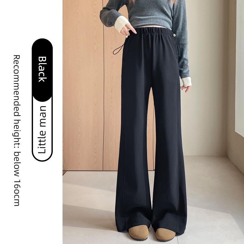 Maternity Pants for Autumn and Spring, Thin Style for Outerwear, Non-Tight on the Belly, Petite Size, Suit-Style Flared Pants, Narrow Version, Slightly — 2