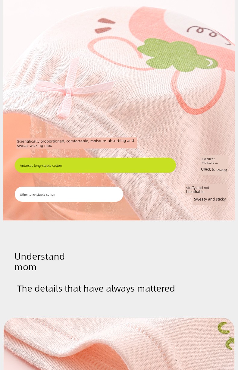 Girls' Underwear for Older Children, Pure Cotton, Class A, Four-Corner Style, for Little Girls, Baby, All-Cotton Children's Boxer Shorts That Don'T Pinch — 10