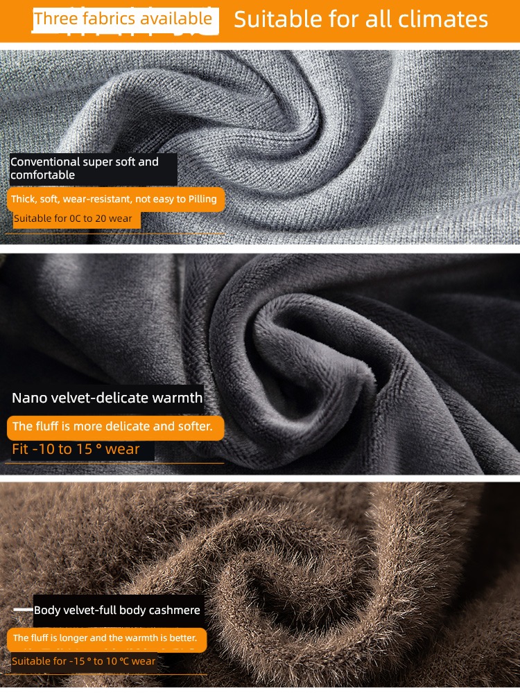 Plush Undershirt Inner lap keep warm High collar sweater