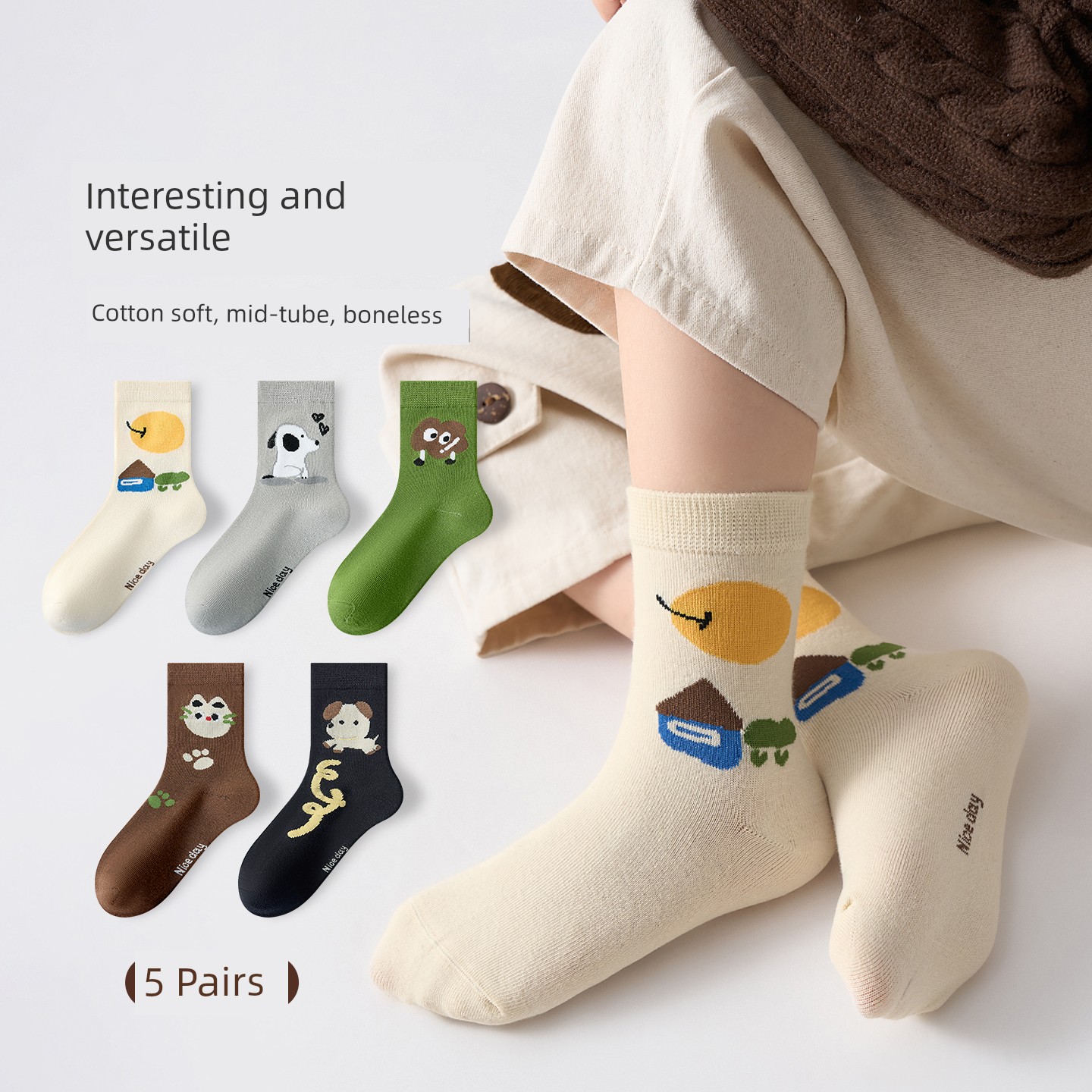 Rainbow Baby Socks Spring & Fall Cartoon Korean Cotton Socks Baby Winter Knee Socks Children's Socks Boys Girl Children's Socks Children's Socks — 3