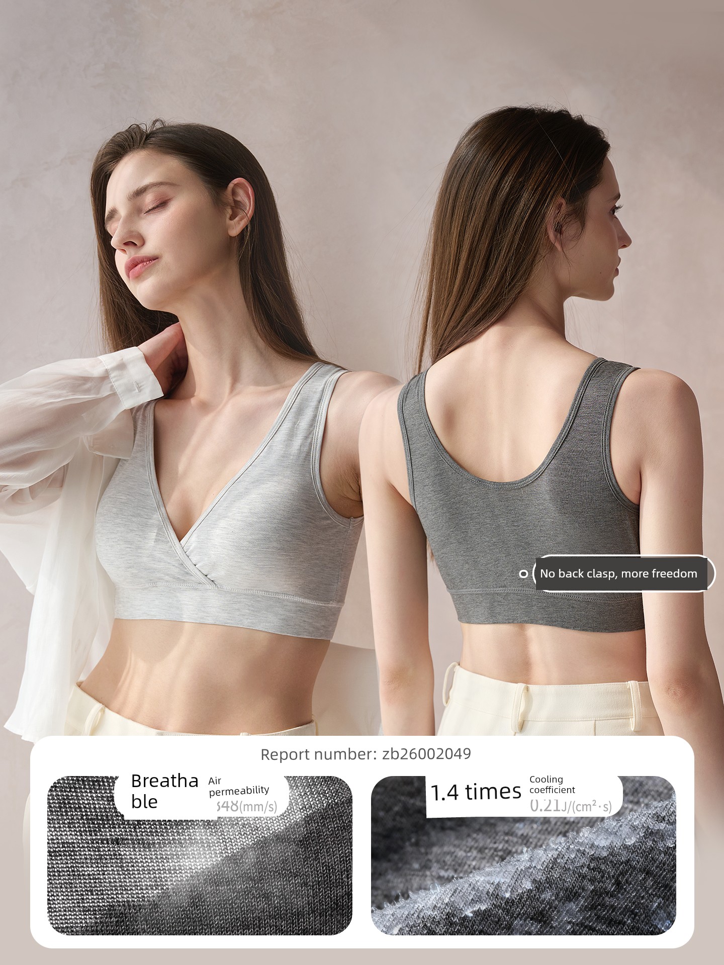Yatmao Tianzhu Sleep Nursing Bra for Pregnancy and Postpartum, Front-Opening Vest-Style Maternity Bra for Women — 3